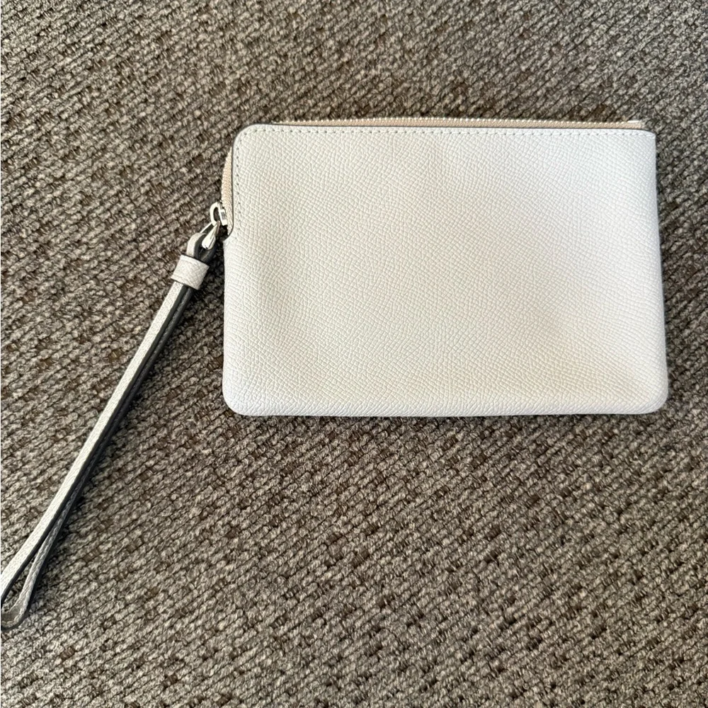 Coach Metallic Pearl Leather Wristlet with Removable Strap